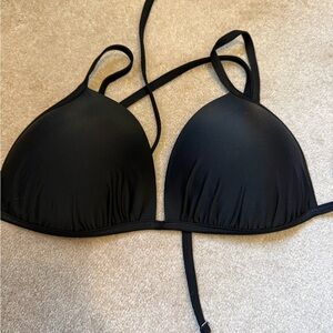 NWOT Aerie padded string tie Black Triangle Bikini Top XL